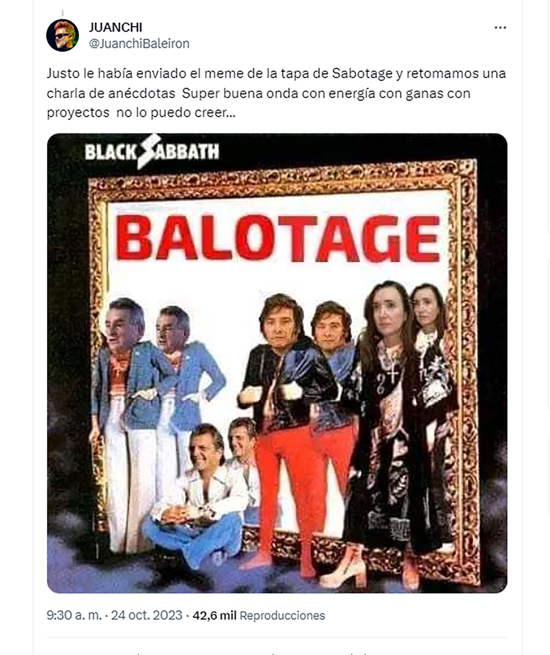 El meme al que hizo referencia Baleirón