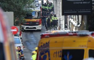 Cuatro desaparecidos por derrumbe de edificio en Madrid, España