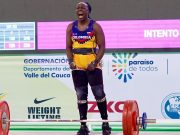 Yenny Sinisterra, subcampeona mundial de levantamiento de pesas