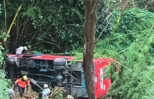 Bus cayó a un abismo en Santa Helena, Medellín: hay varios heridos