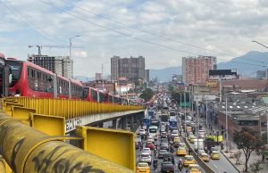 Trancón en la Autopista Norte, desde la calle 100 con carrera 47A