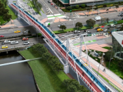 Avanzan obras del puente bicipeatonal del Centro Comercial Edén