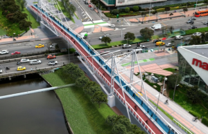 Avanzan obras del puente bicipeatonal del Centro Comercial Edén