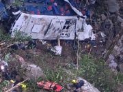 Cinco muertos deja accidente de un bus al caer a un abismo en Antioquia