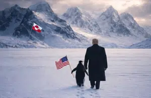 Casa Blanca falla en geografía y biología: publicaron una foto de Trump con un pingüino en Groenlandia, pero estos animales solo viven en el Polo Sur