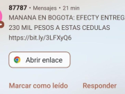 Cuidado: mensajes de texto que prometen pagos en efectivo son una estafa