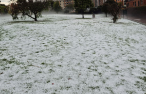 Así se vio la fuerte granizada en Bogotá este jueves: fotos y videos