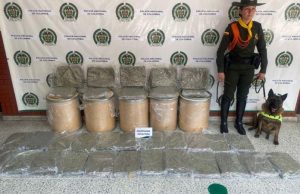 Incautados 57 kilos de marihuana en zona industrial de Mosquera