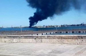 Incendio en refinería de petróleo en La Habana