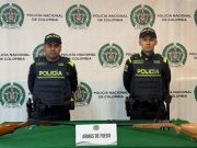 Dos armas de fuego tipo carabina detectadas en Aeropuerto El Dorado