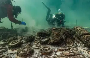 Encuentran cargamento de aceite de oliva romano, de más de mil años, intacto, en barco hundido en Suiza
