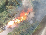 Carrotanque con gas explotó tras volcamiento en vía Bogotá–La Calera