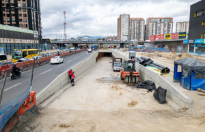 Falta menos del 15 % para terminar el deprimido de la Av. Américas y 68