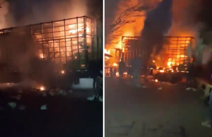 Incendian camión en puente de Río Claro, zona rural de Jamundí