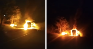 Incineran tres vehículos en la vía Dagua – Buenaventura