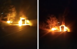 Incineran tres vehículos en la vía Dagua – Buenaventura