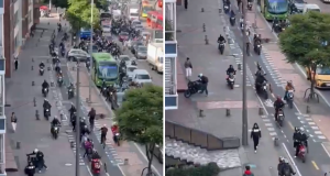 Crece preocupación por invasión de motociclistas en andenes de Bogotá