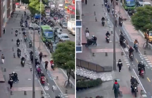 Crece preocupación por invasión de motociclistas en andenes de Bogotá