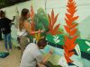 Pintan mural a favor del cuidado de la quebrada La Volcana, en Las Vegas