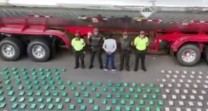 Policía incauta 657 kilos de cocaína en el peaje de Chinauta