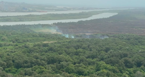Santander pidió apoyo aéreo al Gobierno para combatir incendio forestal