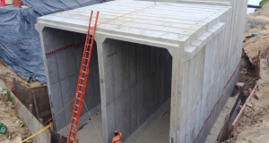 Empresa Férrea construye gigantesca obra hidráulica para canalizar río