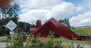 Casi lista la escultura Doña Montaña, en el intercambio vial José María Córdova
