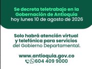 Gobernación de Antioquia decreta teletrabajo este lunes tras el sismo