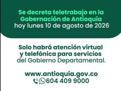 Gobernación de Antioquia decreta teletrabajo este lunes tras el sismo